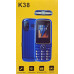 Mobilní tlačítkový telefon na 2 sim K38 modrý