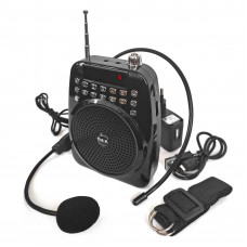 Přenosný diktafon zesilovač hlasu s reproduktorem pro průvodce FM USB