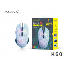 Herní myš K60 colour LED podsvětlená 1600-3200DPI
