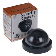 Atrapa bezpečnostní kamery kulatá LED černá