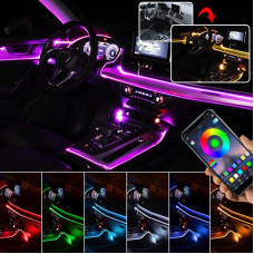 LED světelný kabel pásek do auta vnitřní dekorace RGB 3m Bluetooth