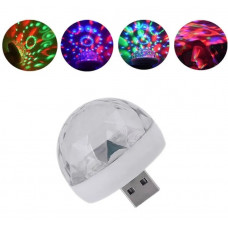 Barevná LED RGB disco mini koule do USB