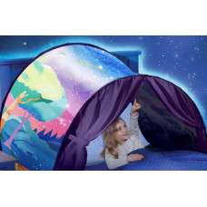 Dětský pohádkový svítící stan na postel noční obloha a stromy