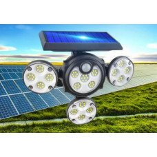 4 LED světla velký solární panel s čidlem pohybu 102LED