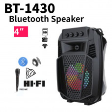 Prenosny Bluetooth reproduktor ZQS-1429 s barevnou hudbou fm radio usb vstup na mikrofon