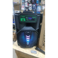 Party Box Kombo ZQS 12102 veliký bluetooth reproduktor s barevnou disco hudbou fm radio,usb,tf card a bezdratovym mikrofonem